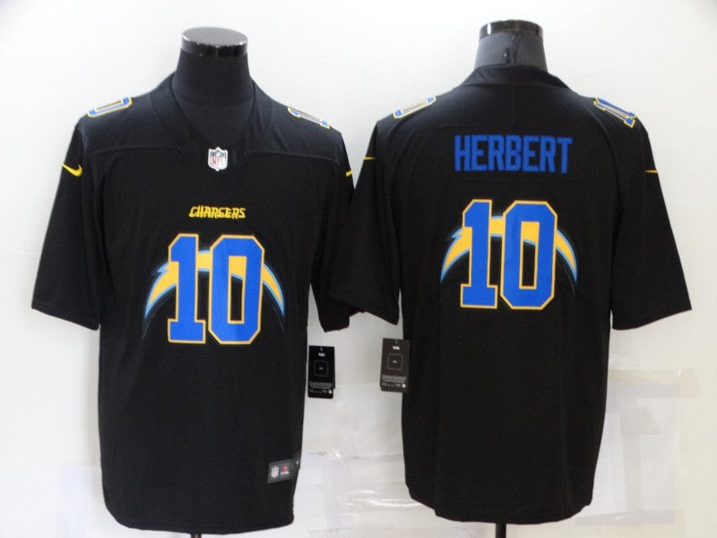 Men’s Los Angeles Chargers Justin Herbert #10 Black Jersey