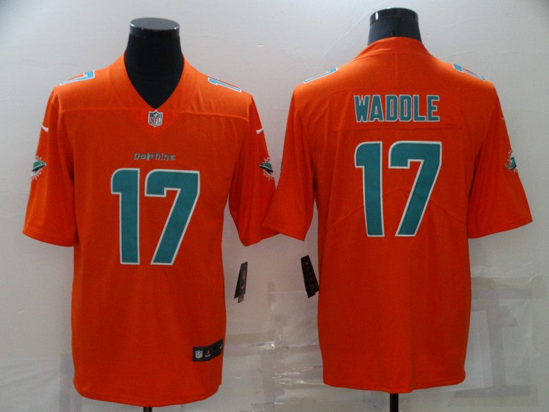 Men’s Miami Dolphins Jaylen Waddle #17 Orange Inverted Legend Jersey