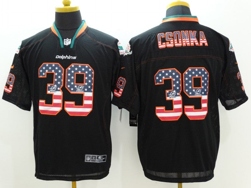 Men’s Miami Dolphins Larry Csonka #39 Black Jersey