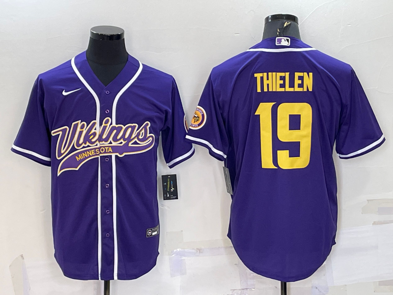 Men’s Minnesota Vikings Adam Thielen #19 Purple Jersey Joint Edition