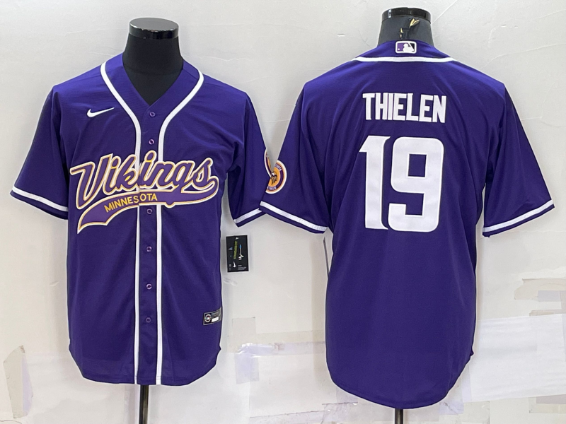 Men’s Minnesota Vikings Adam Thielen #19 Purple Jersey Joint Edition