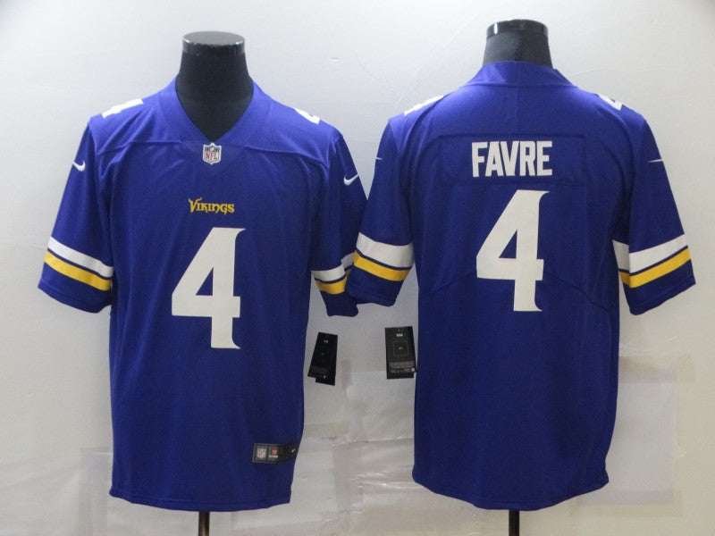 Men’s Minnesota Vikings Brett Favre #4 Purple Jersey