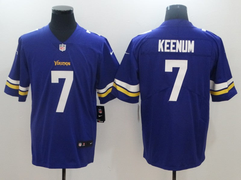 Men’s Minnesota Vikings Case Keenum #7 Purple Jersey