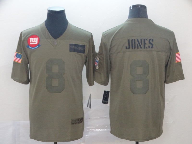 Men’s New York Giants Daniel Jones #8 Brown Jersey