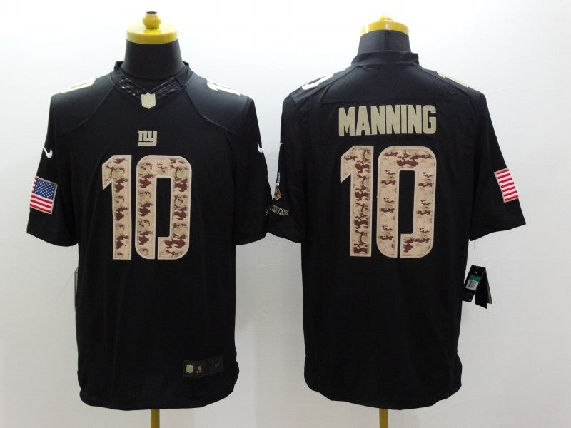 Men’s New York Giants Eli Manning #10 Black Jersey