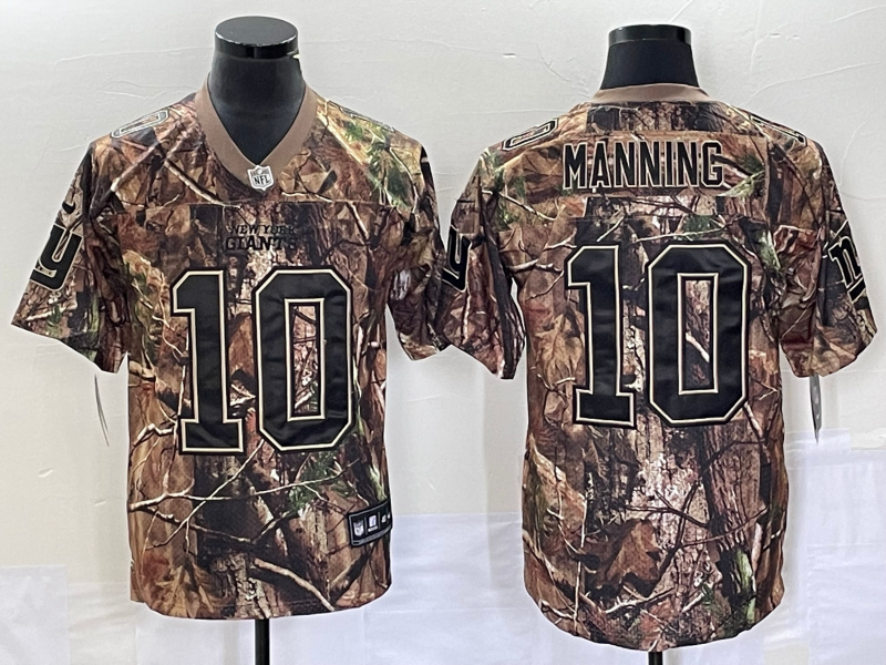 Men’s New York Giants Eli Manning #10 Camouflage Jersey