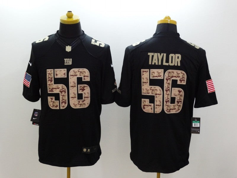 Men’s New York Giants Lawrence Taylor #56 Black Jersey