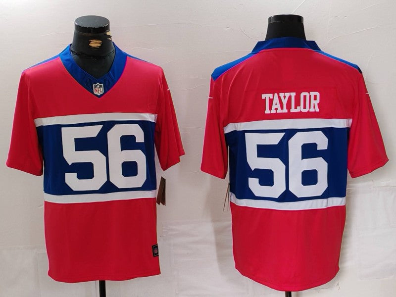 Men’s New York Giants Lawrence Taylor #56 Century Red Alternate Jersey