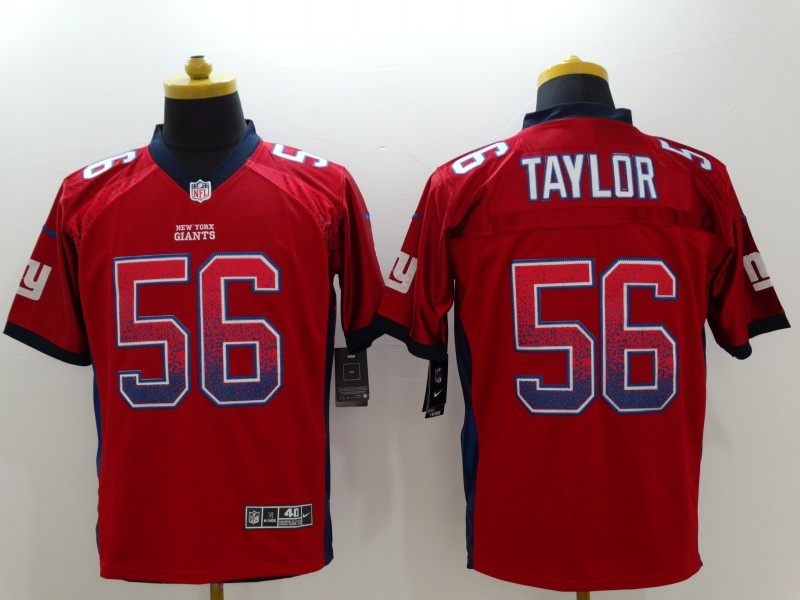 Men’s New York Giants Lawrence Taylor #56 Red Jersey