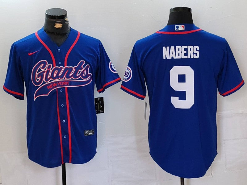 Men’s New York Giants Malik Nabers #9 Royal Jersey