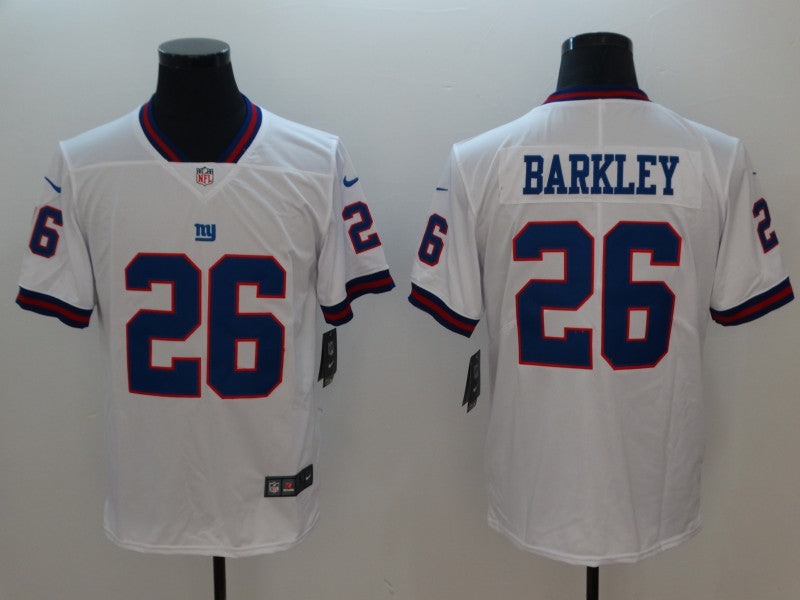 Men’s New York Giants Saquon Barkley #26 White Jersey