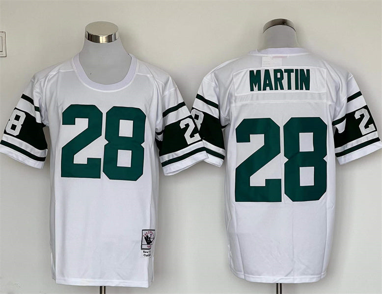 Men’s New York Jets Curtis Martin Mitchell & Ness White Legacy Jersey