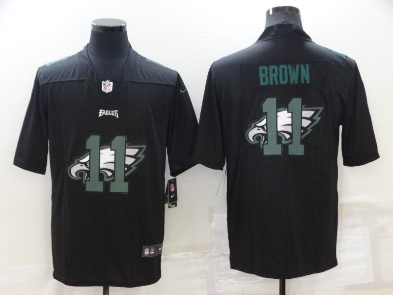 Men’s Philadelphia Eagles #11 A.J. Brown Black Team Jersey