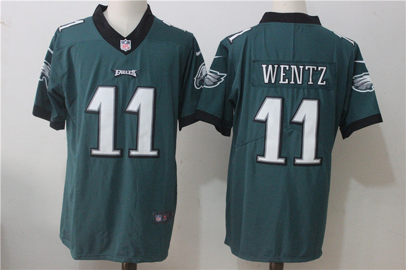 Men’s Philadelphia Eagles #11 Carson Wentz Midnight Green Jersey