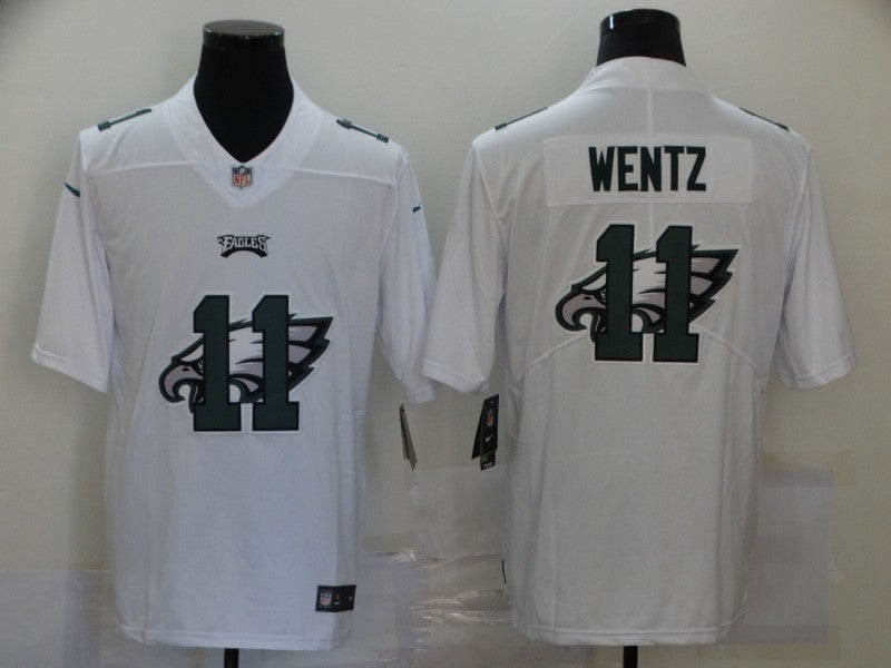 Men’s Philadelphia Eagles #11 Carson Wentz White Jersey