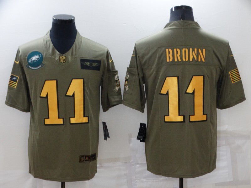 Men’s Philadelphia Eagles A.J. Brown #11 Brown Jersey