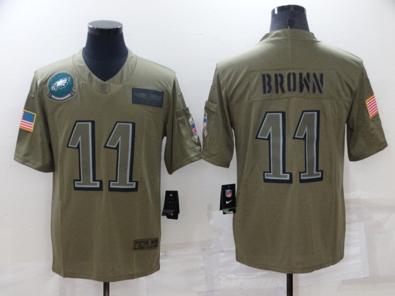 Men’s Philadelphia Eagles A.J. Brown #11 Brown Jersey