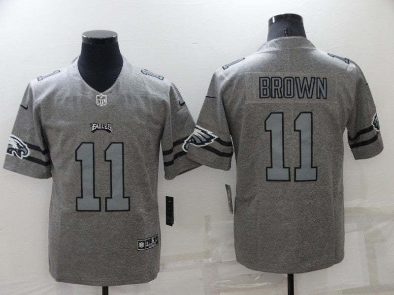Men’s Philadelphia Eagles A.J. Brown #11 Gray Jersey