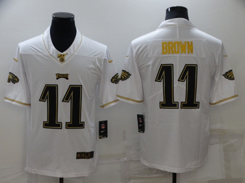 Men’s Philadelphia Eagles A.J. Brown #11 White Jersey