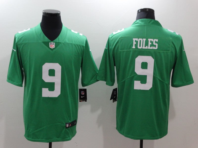Men’s Philadelphia Eagles Nick Foles #9 Green Jersey