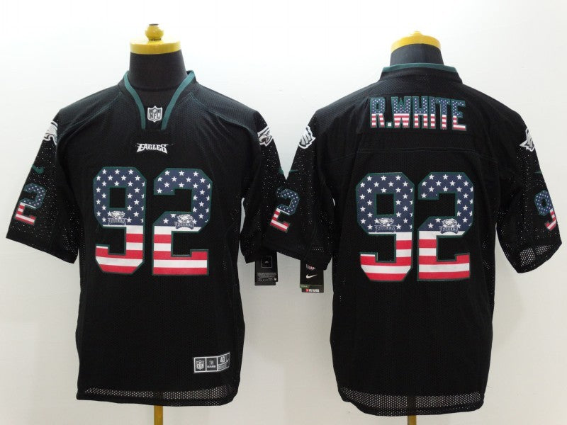 Men’s Philadelphia Eagles Reggie White #92 Black Jersey