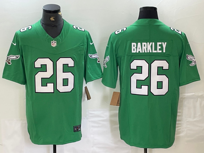 Men’s Philadelphia Eagles Saquon Barkley #26 Kelly Green Vapor F.U.S.E. Limited Jersey