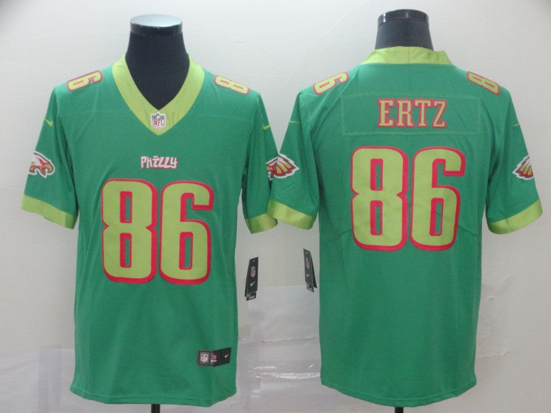 Men’s Philadelphia Eagles Zach Ertz #86 Green Jersey City edition