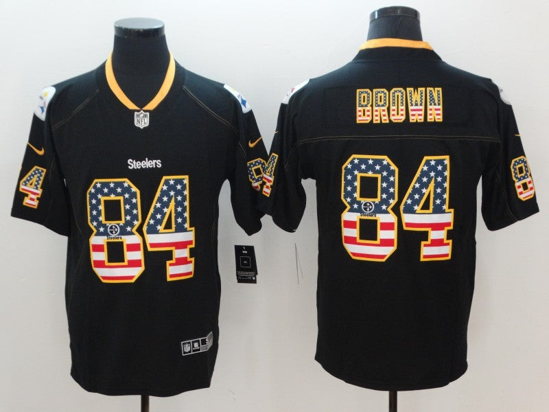 Men’s Pittsburgh Steelers Antonio Brown #84 Black Alternate Jersey
