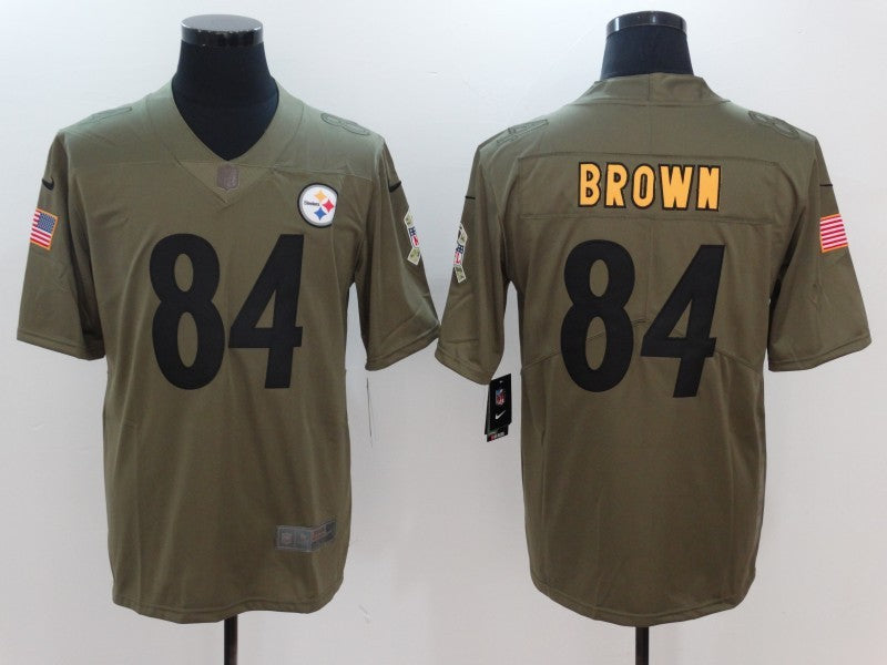 Men’s Pittsburgh Steelers Antonio Brown #84 Brown Jersey