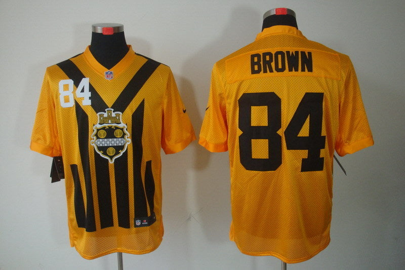 Men’s Pittsburgh Steelers Antonio Brown #84 Gold Jersey