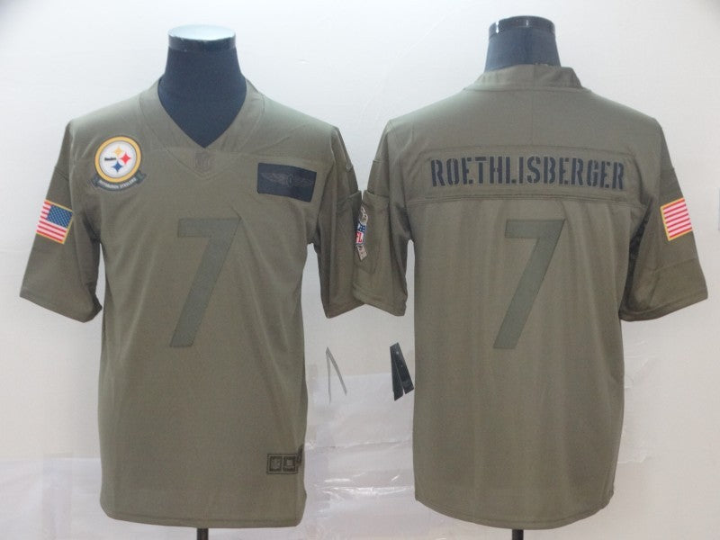 Men’s Pittsburgh Steelers Ben Roethlisberger #7 Brown Jersey