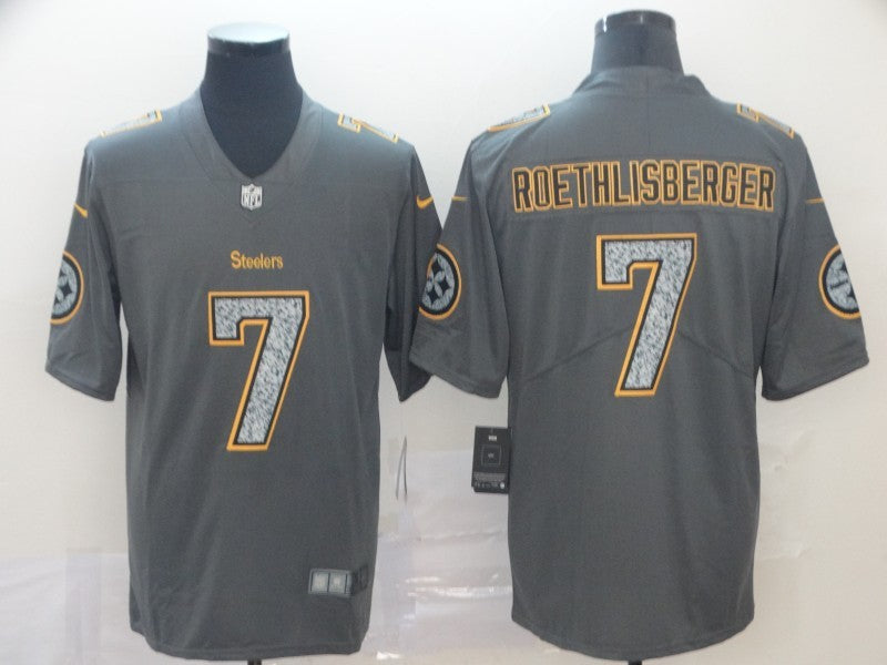 Men’s Pittsburgh Steelers Ben Roethlisberger #7 Gray Jersey