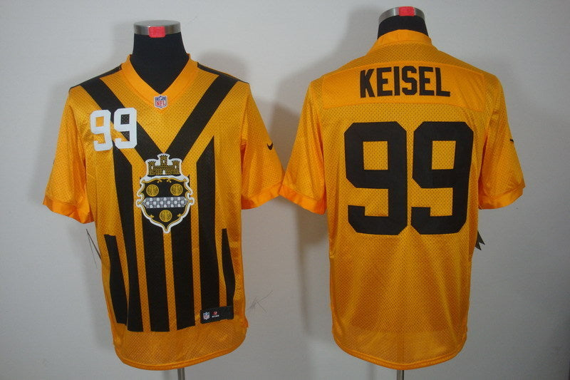 Men’s Pittsburgh Steelers Brett Keisel #99 Gold Jersey