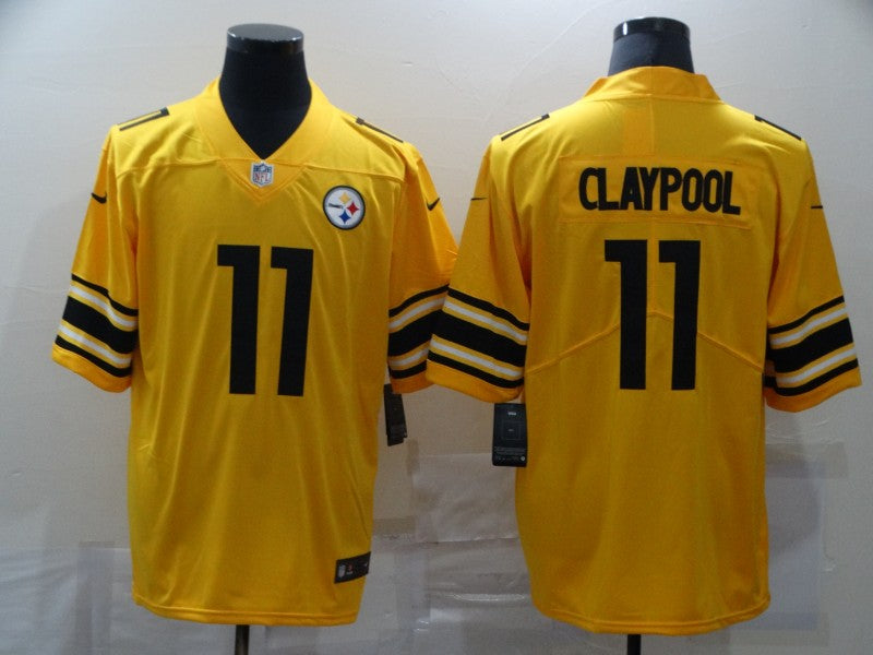 Men’s Pittsburgh Steelers Chase Claypool #11 Gold Inverted Team Jersey