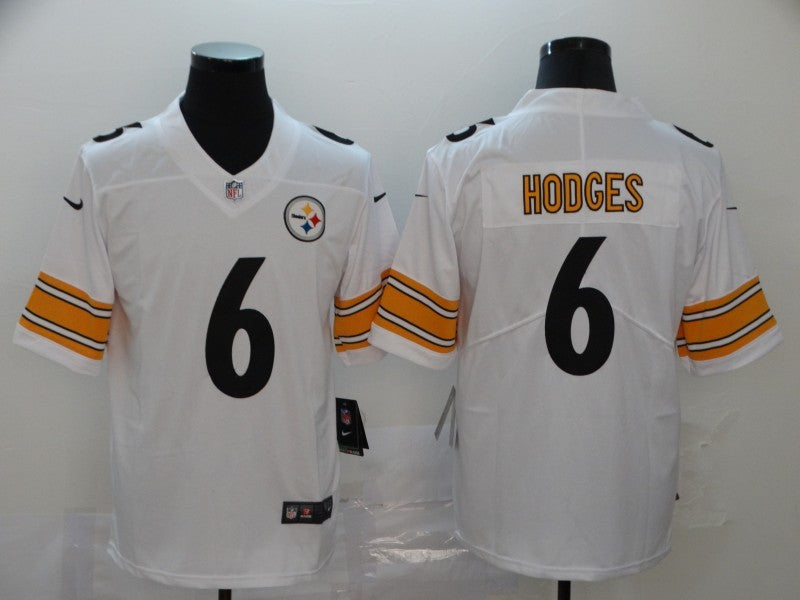 Men’s Pittsburgh Steelers Devlin Hodges #6 White Jersey