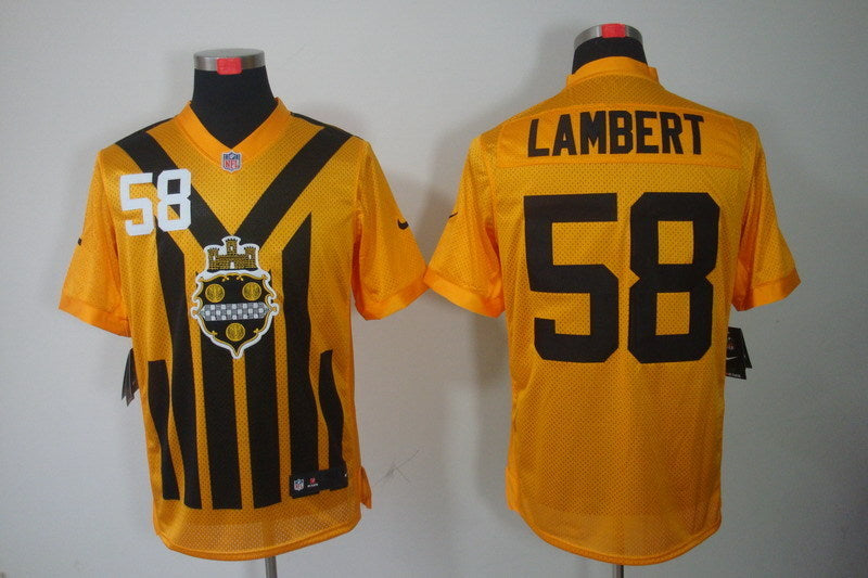 Men’s Pittsburgh Steelers Jack Lambert #58 Gold Jersey