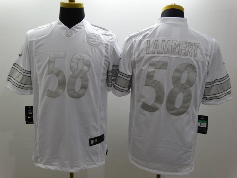 Men’s Pittsburgh Steelers Jack Lambert #58 White Jersey