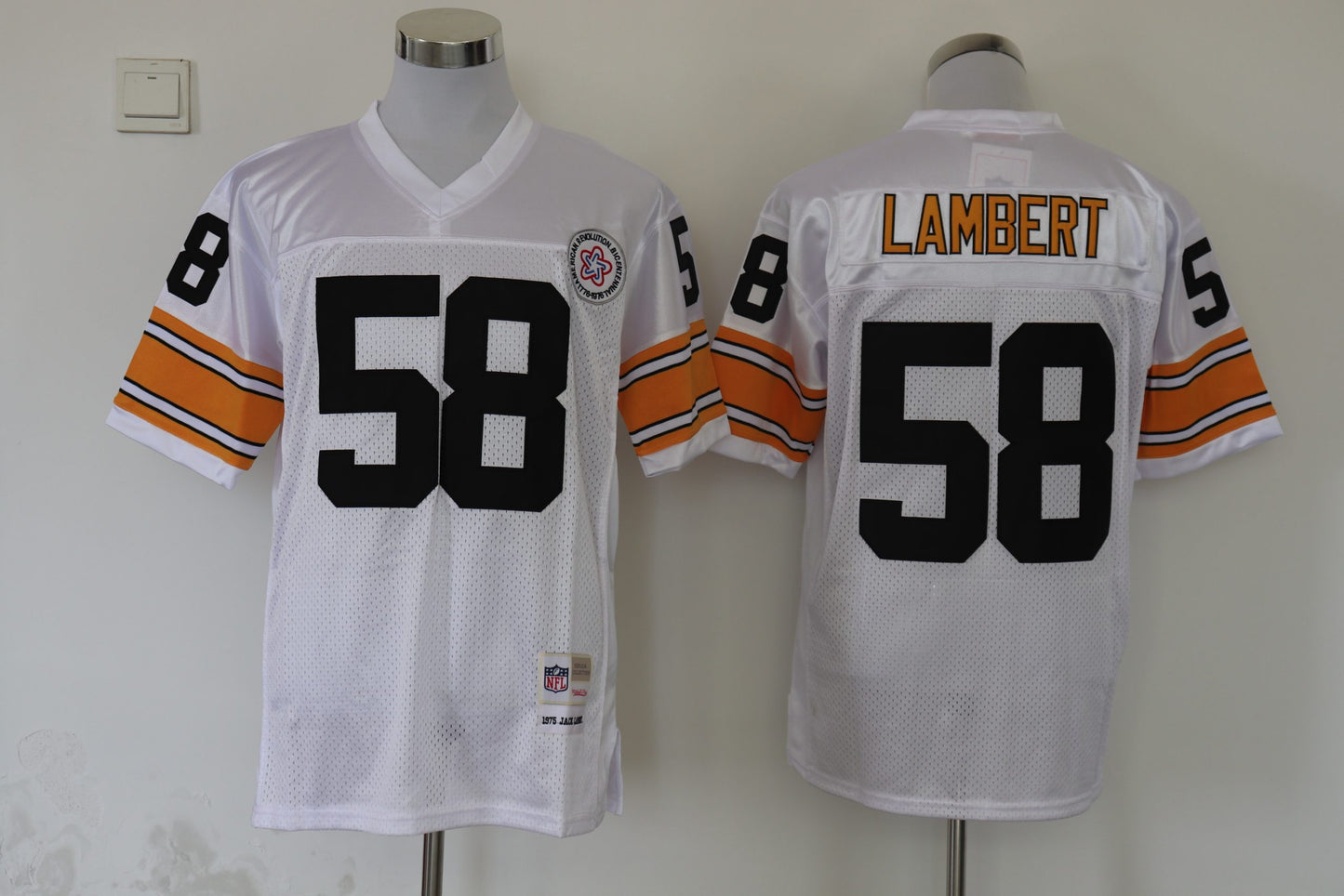 Men’s Pittsburgh Steelers Jack Lambert Mitchell & Ness White Legacy Jersey