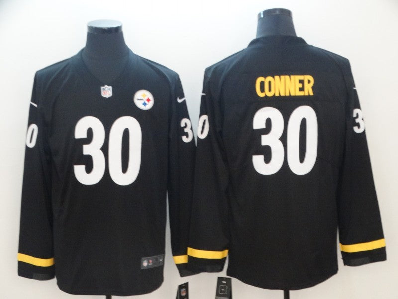 Men’s Pittsburgh Steelers James Conner #30 Black Authentic Jersey
