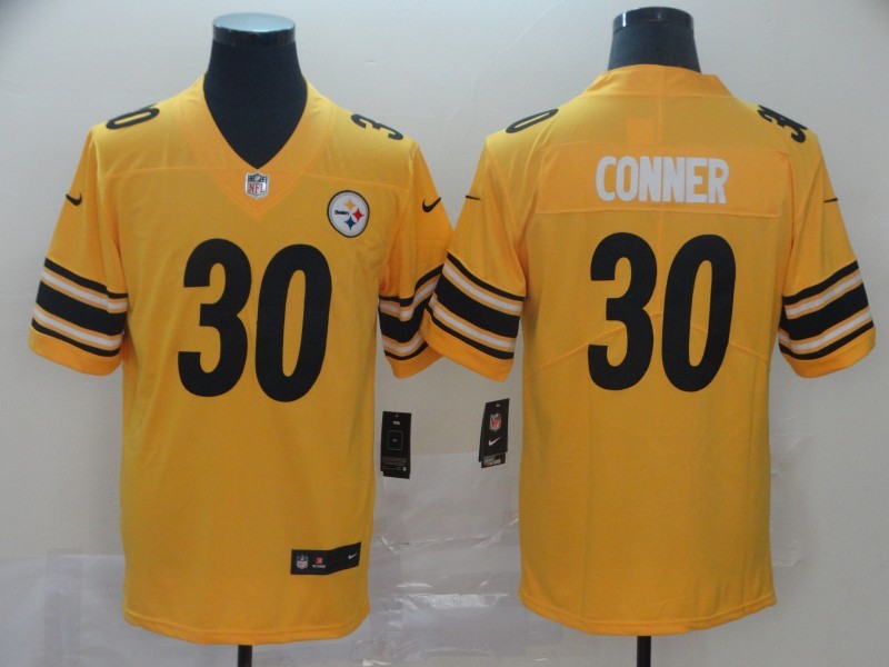 Men’s Pittsburgh Steelers James Conner #30 Gold Inverted Team Jersey
