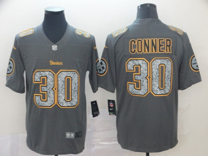 Men’s Pittsburgh Steelers James Conner #30 Gray Jersey