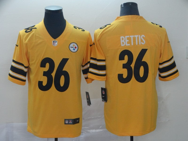 Men’s Pittsburgh Steelers Jerome Bettis #36 Gold Inverted Team Jersey