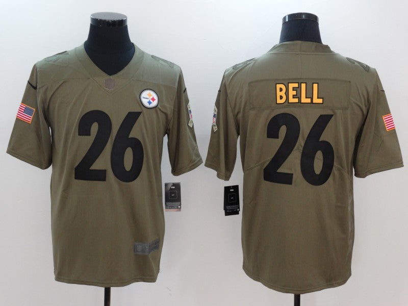 Men’s Pittsburgh Steelers LeVeon Bell #26 Brown Jersey