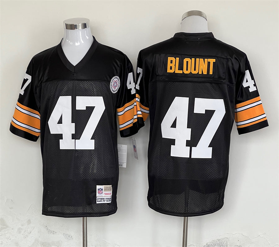 Men’s Pittsburgh Steelers Mel Blount Mitchell & Ness Black Legacy Jersey