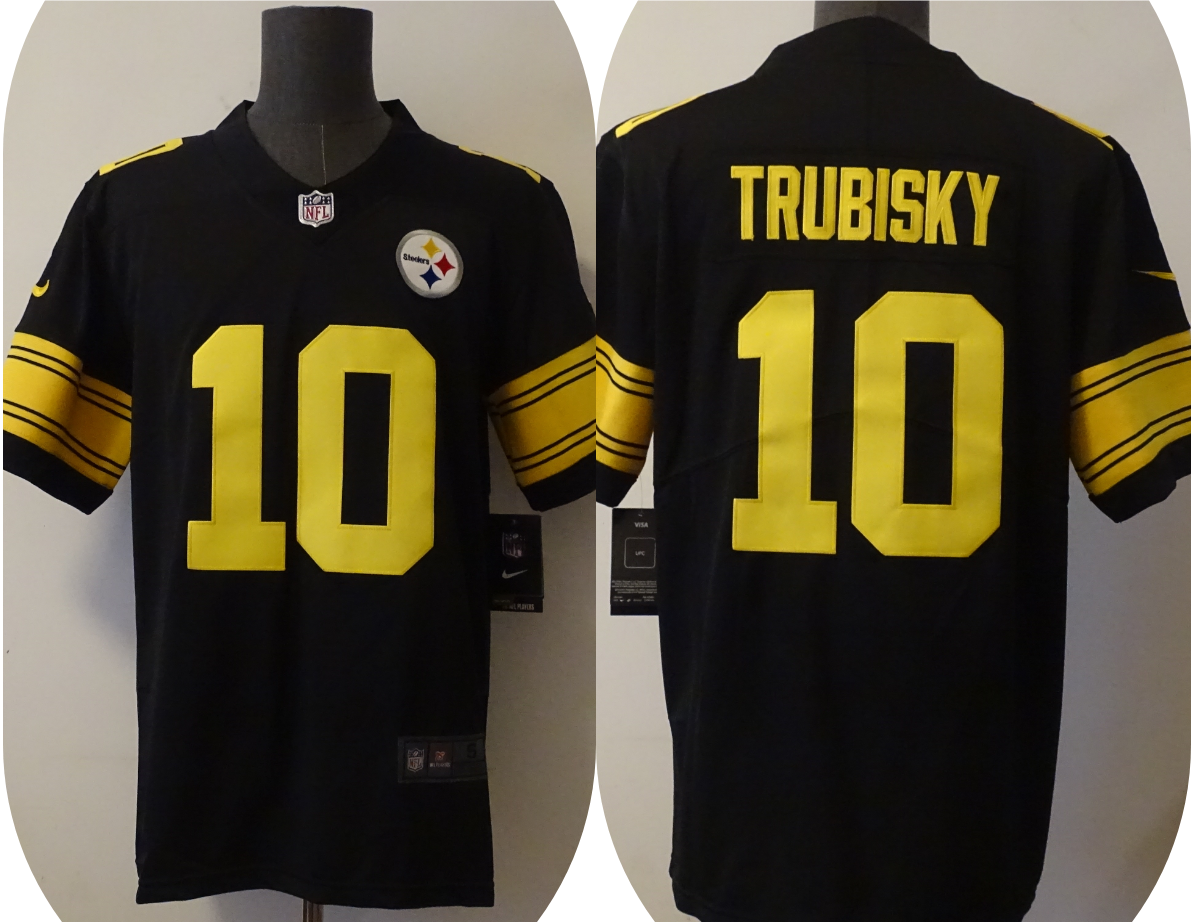 Men’s Pittsburgh Steelers Mitchell Trubisky #10 Black Alternate Legend Jersey