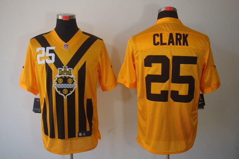 Men’s Pittsburgh Steelers Ryan Clark #25 Gold Jersey