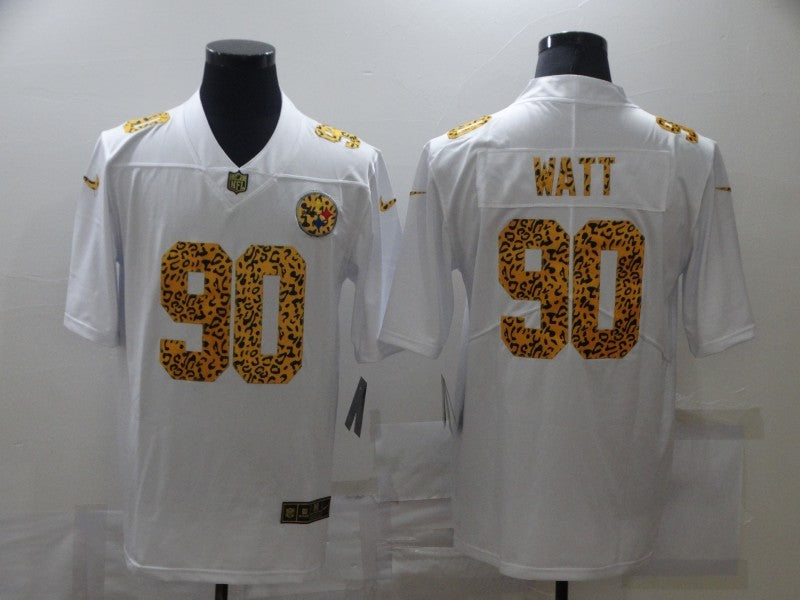 Men’s Pittsburgh Steelers T.J. Watt #90 White Jersey