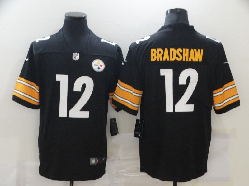 Men’s Pittsburgh Steelers Terry Bradshaw #12 Black Jersey