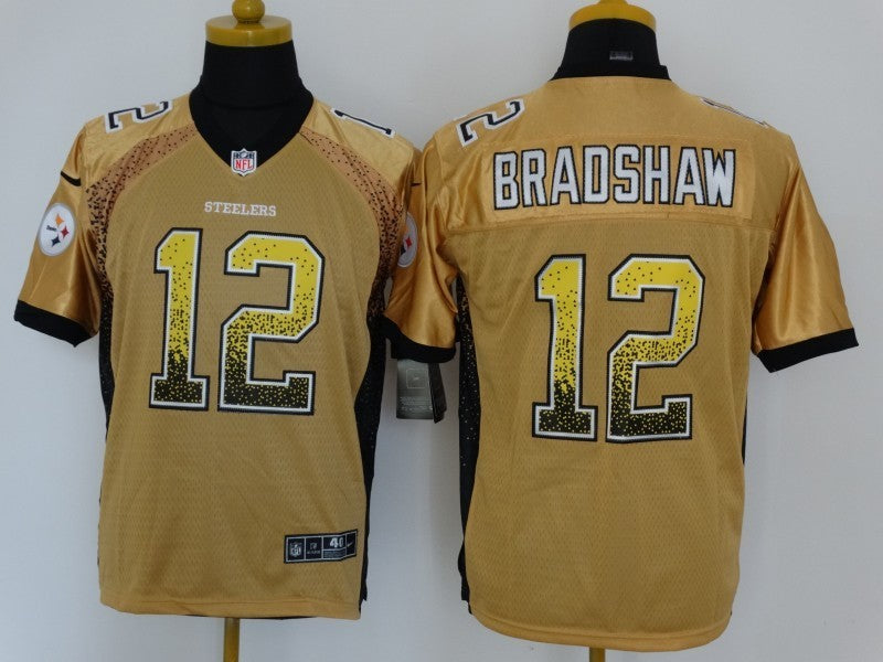 Men’s Pittsburgh Steelers Terry Bradshaw #12 Gold Jersey