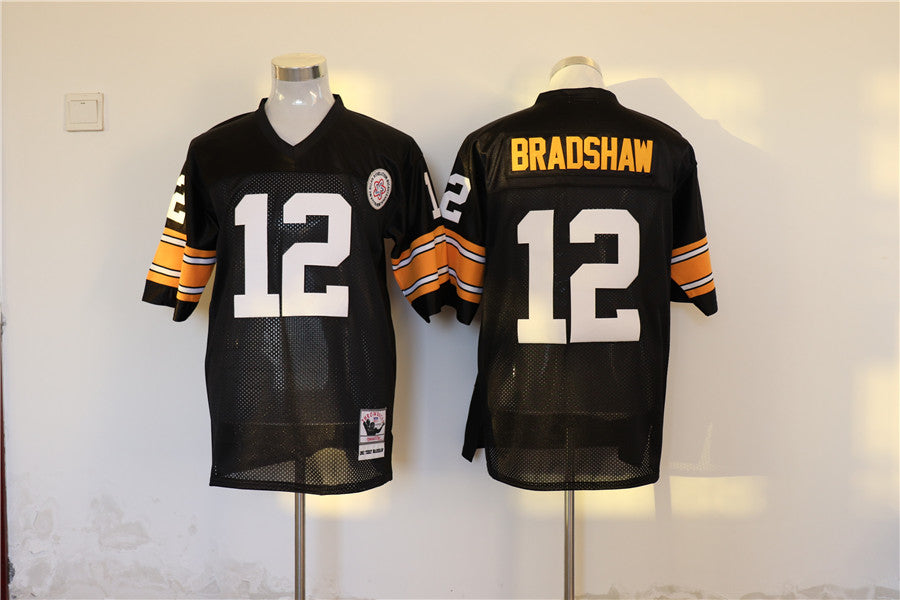 Men’s Pittsburgh Steelers Terry Bradshaw Mitchell & Ness Black Legacy Jersey